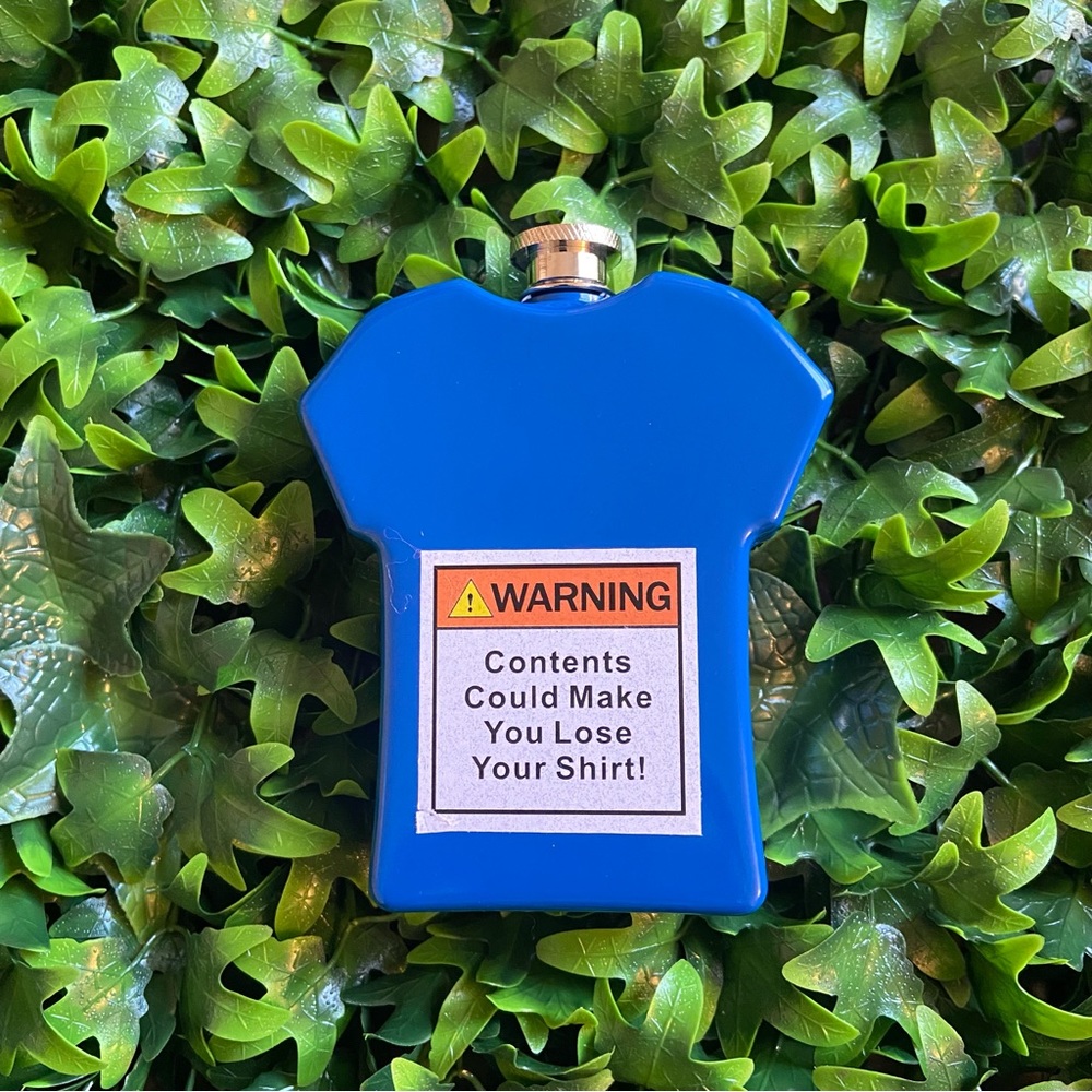 Blue Flasks are so fun to keep your spirits in. Measurements are in photos.